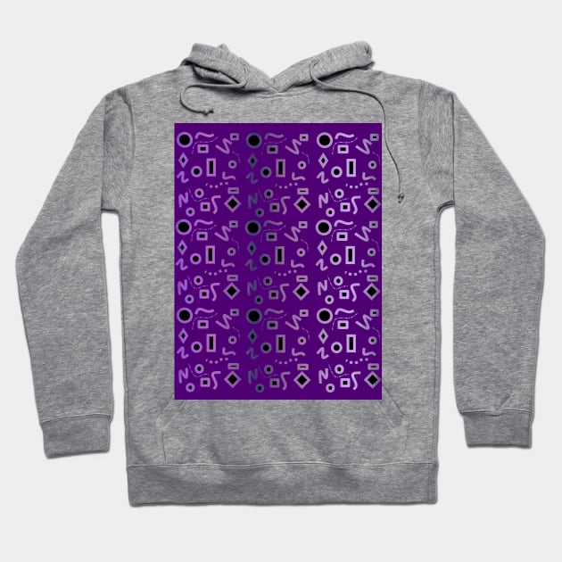 MOD Purple Geometrical Designs Hoodie by SartorisArt1